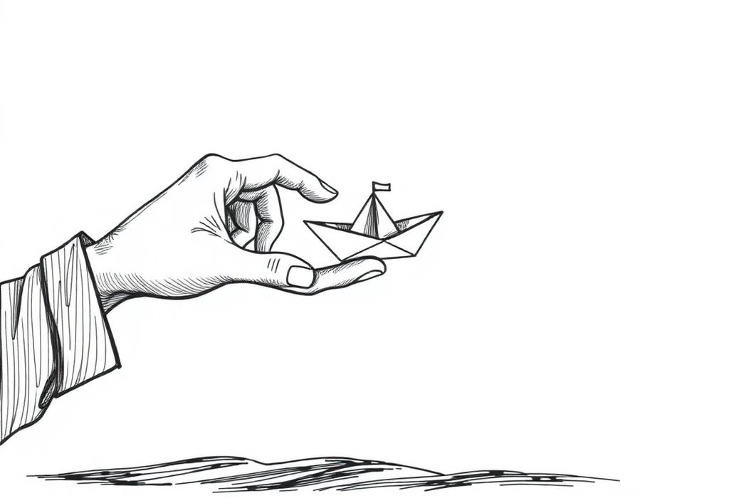 Hand-drawn line-art illustration for "Marketing a Program the Participants Don't Pay For"