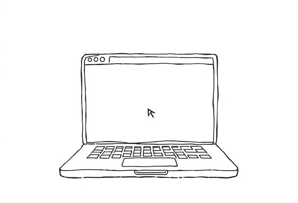 Hand-drawn illustration of a web page that converts